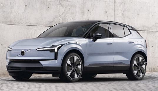 Volvo EX30 51 kWh 2023, technical specifications, car spec, curb weight, autonomy